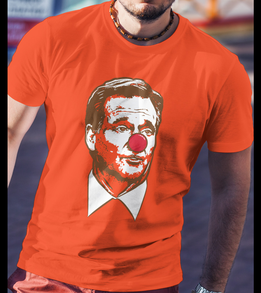 Cle Clown NFL Roger Goodell Red Nose Satire T-Shirt