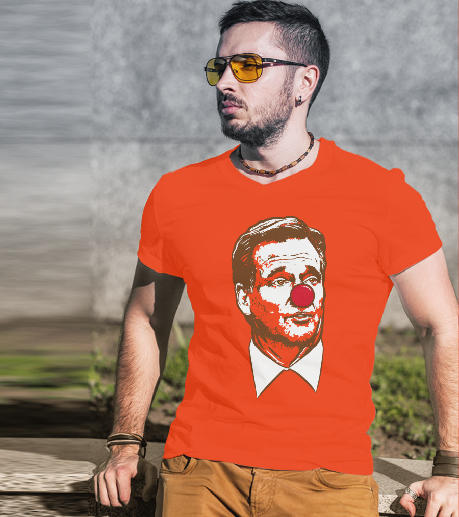 Cle Clown NFL Roger Goodell Red Nose Satire T-Shirt