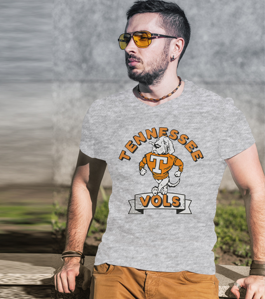 Chris Lofton Tennessee Vols Vintage Smokey Mascot Homefield T-Shirt
