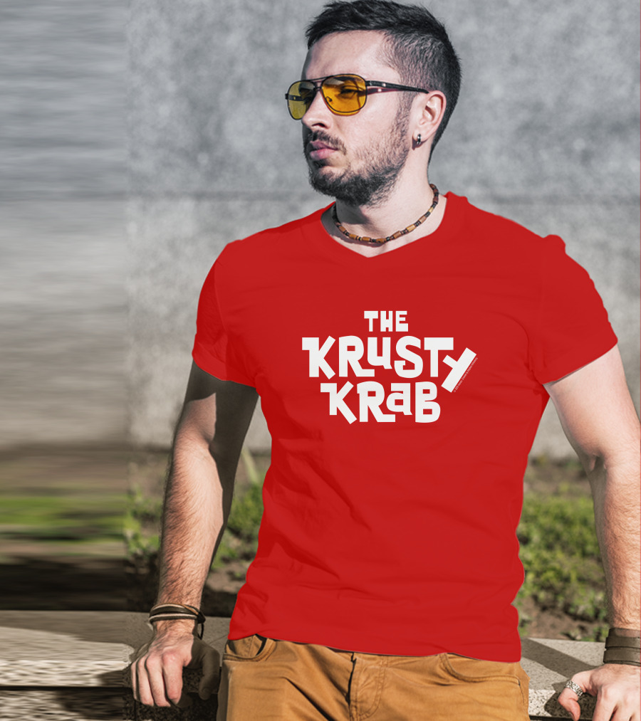 Joe Burrow The Krusty Krab Spongebob Squarepants Crossover Patrick Star Football NFL Cincinnati Bengals Cartoon Network Nickelodeon T-Shirt