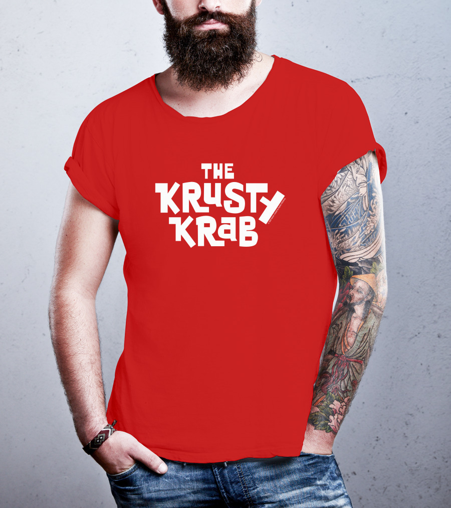 Joe Burrow The Krusty Krab Spongebob Squarepants Crossover Patrick Star Football NFL Cincinnati Bengals Cartoon Network Nickelodeon T-Shirt