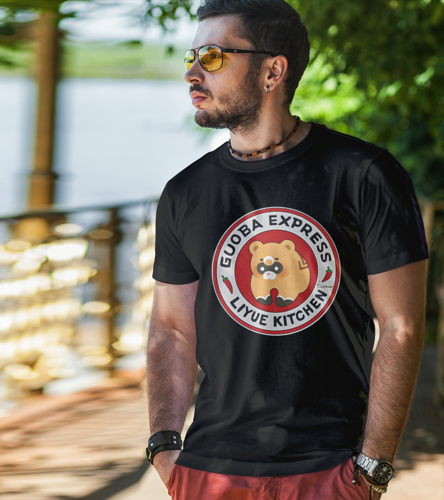 Guoba Express Liyue Kitchen Cute Panda Logo Jackie Lastra T-Shirt