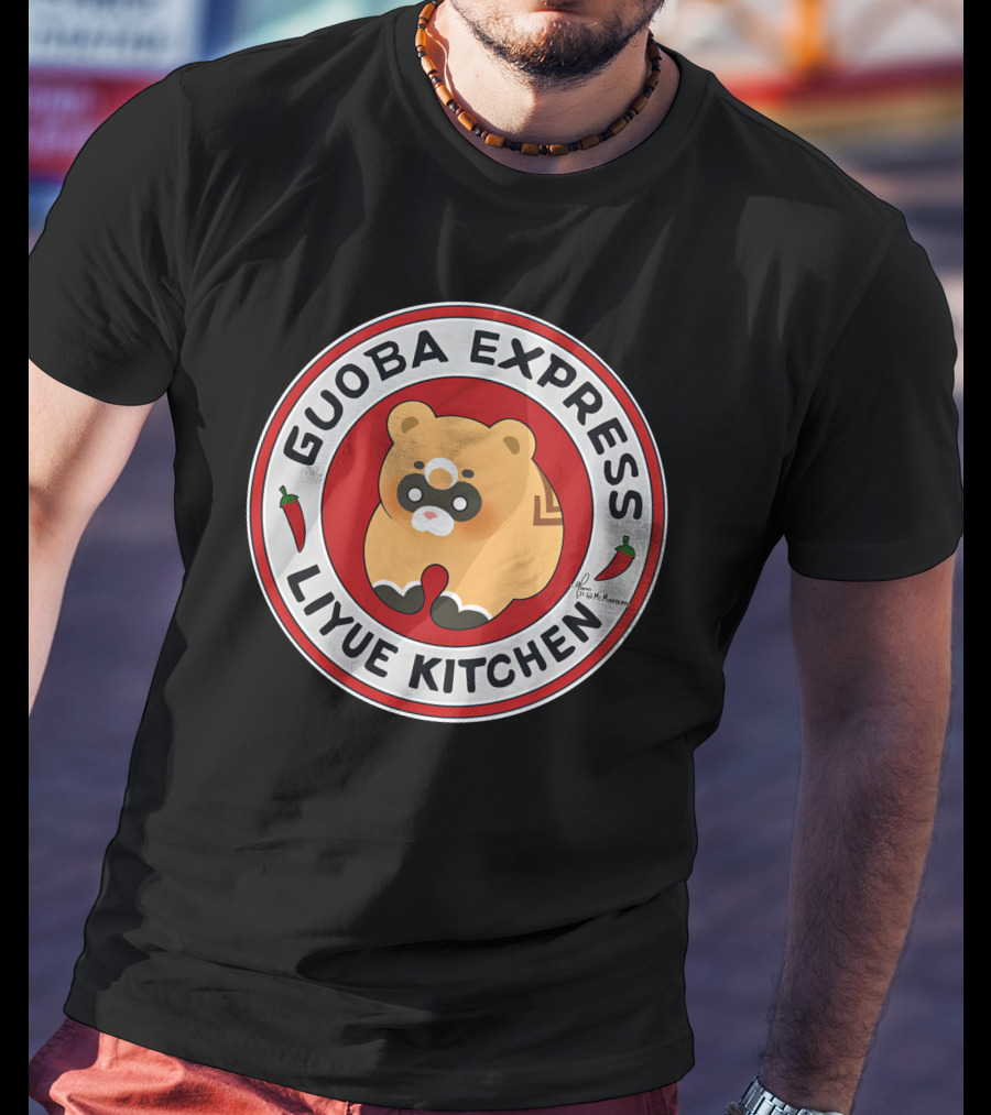 Guoba Express Liyue Kitchen Cute Panda Logo Jackie Lastra T-Shirt