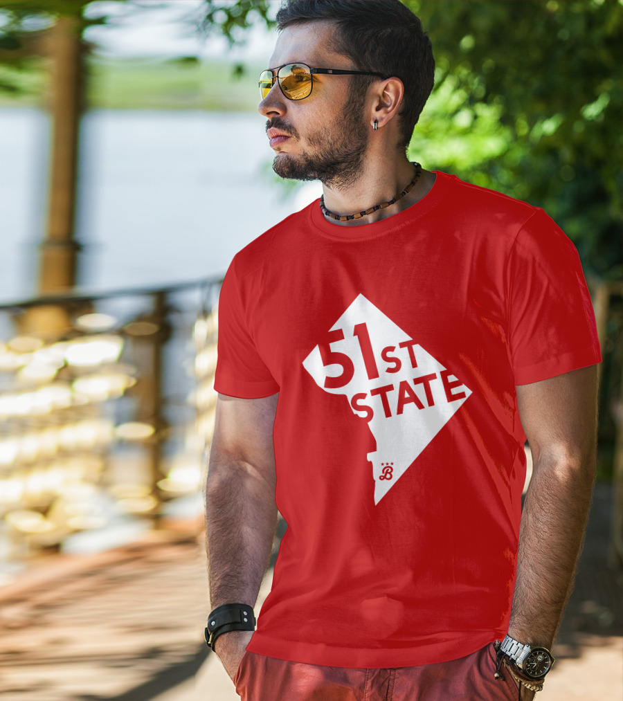 Juan Soto 51St State Wear Bailiwick Washington DC 51st State Outline T-Shirt