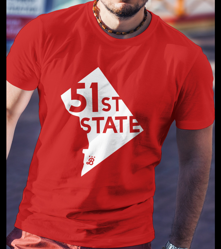 Juan Soto 51St State Wear Bailiwick Washington DC 51st State Outline T-Shirt