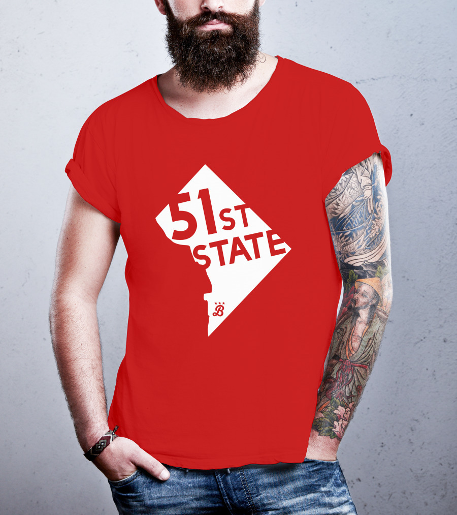 Juan Soto 51St State Wear Bailiwick Washington DC 51st State Outline T-Shirt