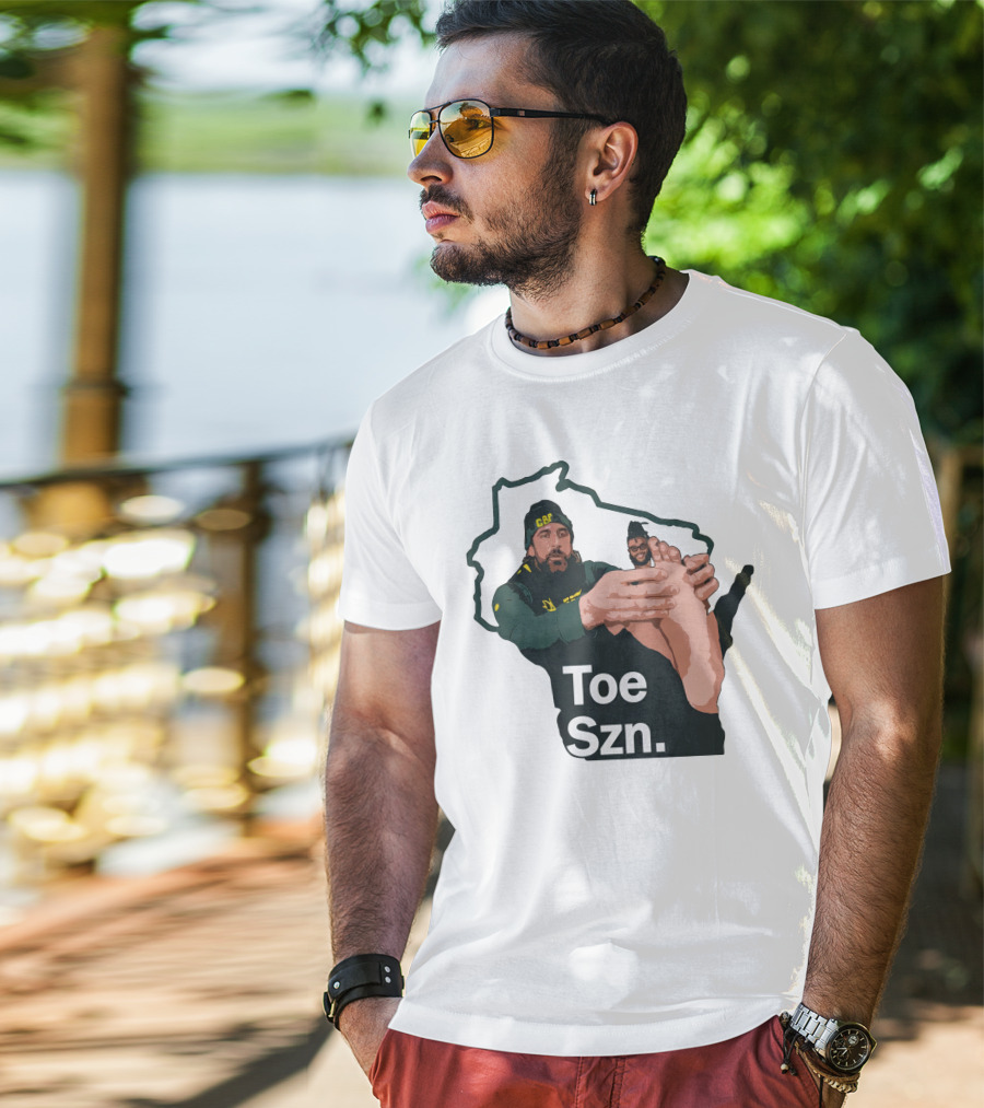 Kurt Benkert Aaron Rodgers Toe Szn GBP Wisconsin Outline T-Shirt