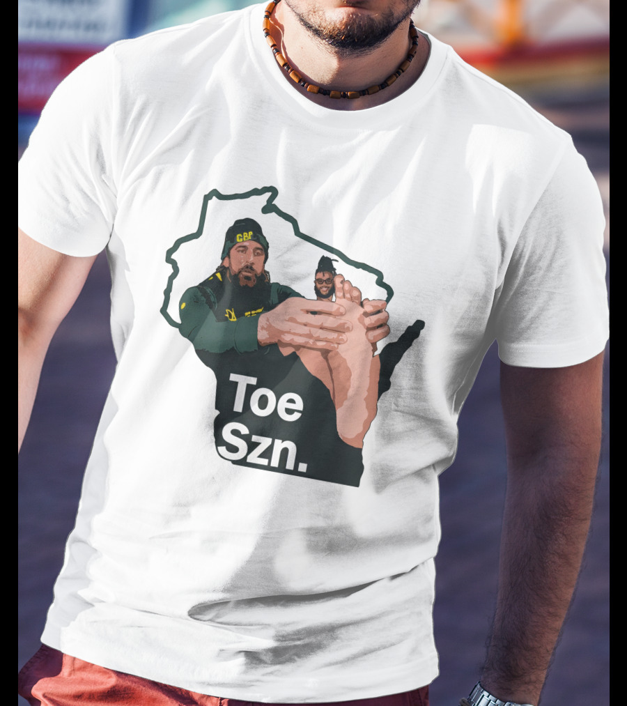 Kurt Benkert Aaron Rodgers Toe Szn GBP Wisconsin Outline T-Shirt