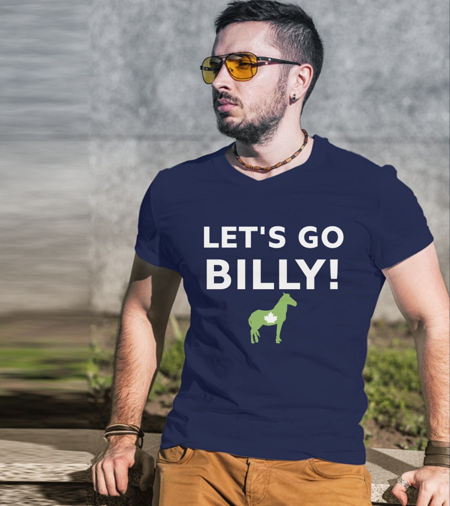 LET'S GO BILLY Maple Leaf Horse Canada Spirit T-Shirt