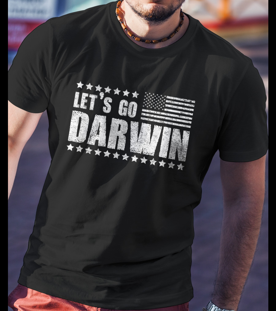 Let's Go Darwin American Flag Stars Michael Z1012 T-Shirt