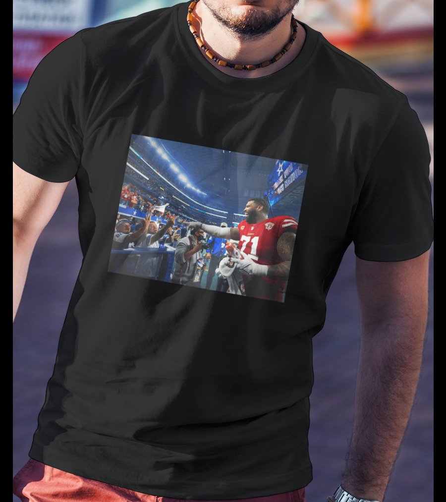 Cowboys Fans Interacting With Trent Williams At Stadium Event T-Shirt
