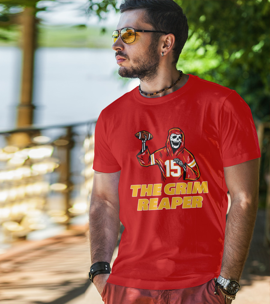 The Grim Reaper 15 Patrick Mahomes KC Chiefs T-Shirt