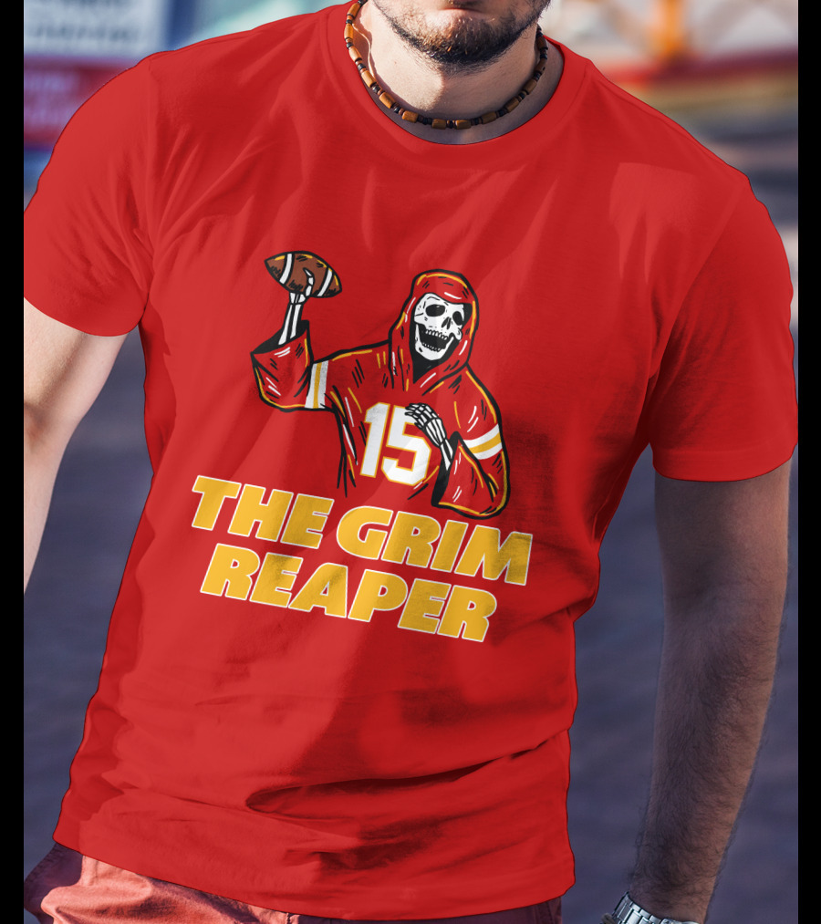The Grim Reaper 15 Patrick Mahomes KC Chiefs T-Shirt