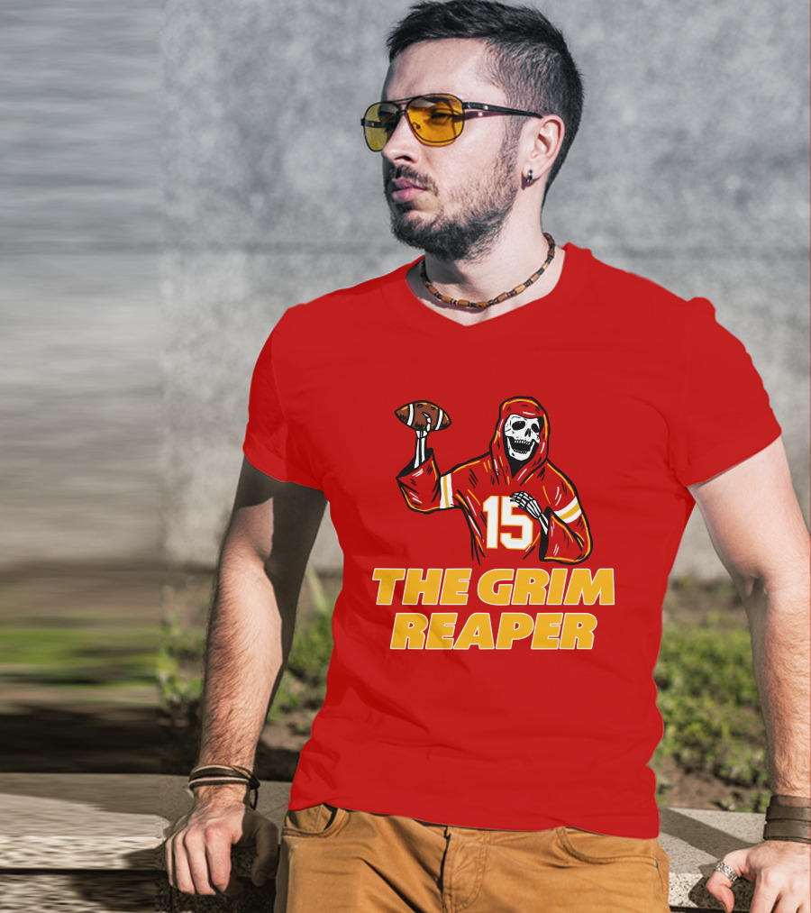 The Grim Reaper 15 Patrick Mahomes KC Chiefs T-Shirt