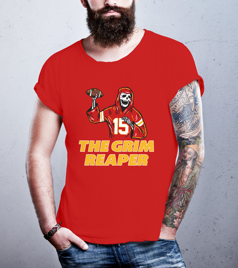 The Grim Reaper 15 Patrick Mahomes KC Chiefs T-Shirt