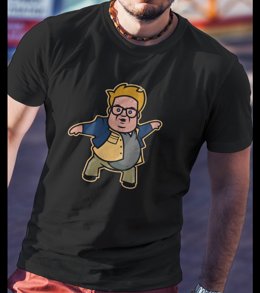 Jon Sciambi Fat Guy In A Little Coat Chris Farley Homage T-Shirt