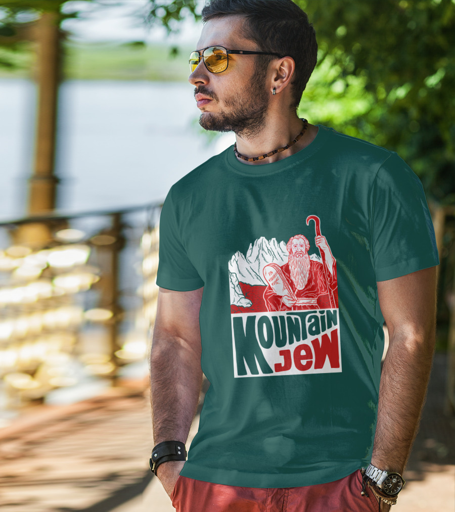 Mountain Jew Moses Holding Ten Commandments Ted Stout Tedstout5 T-Shirt