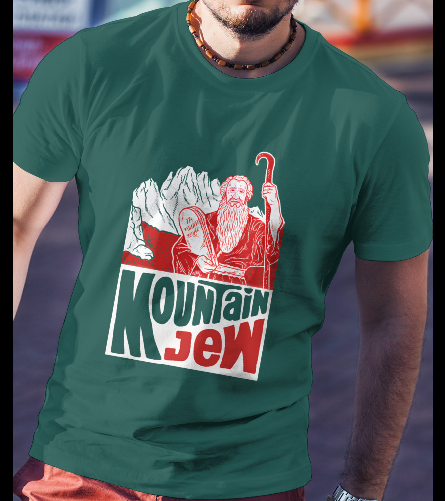 Mountain Jew Moses Holding Ten Commandments Ted Stout Tedstout5 T-Shirt