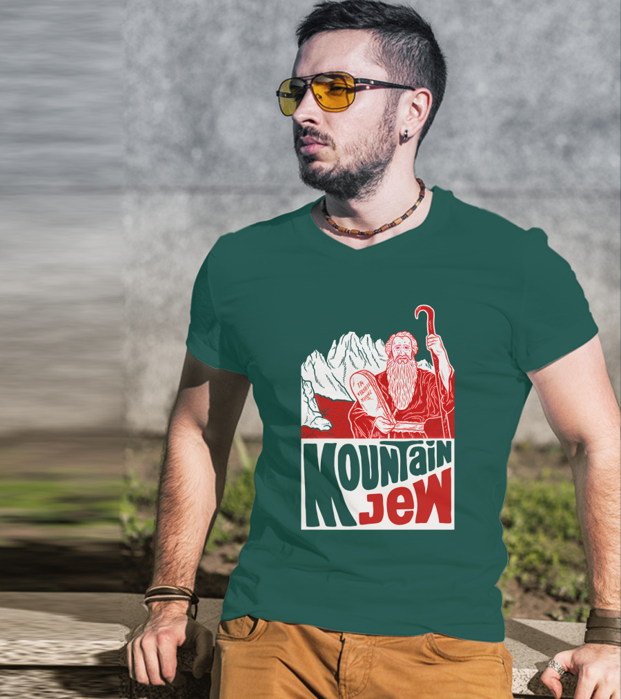 Mountain Jew Moses Holding Ten Commandments Ted Stout Tedstout5 T-Shirt