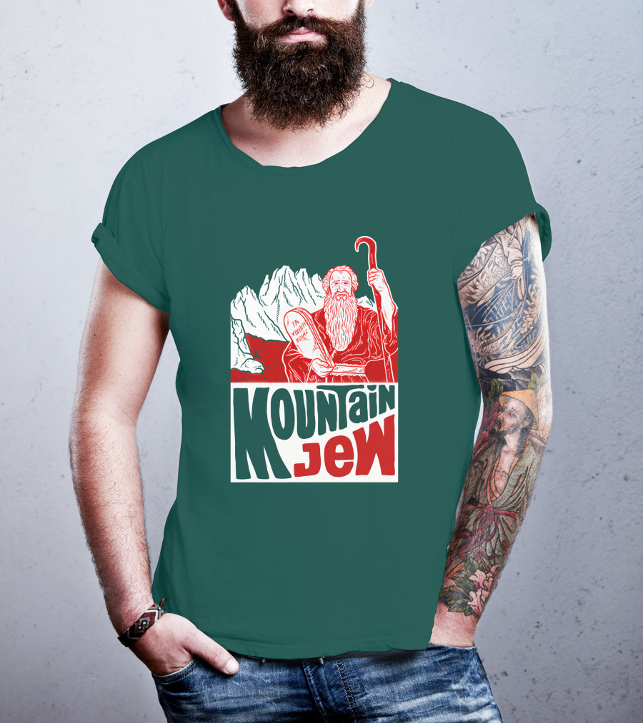 Mountain Jew Moses Holding Ten Commandments Ted Stout Tedstout5 T-Shirt