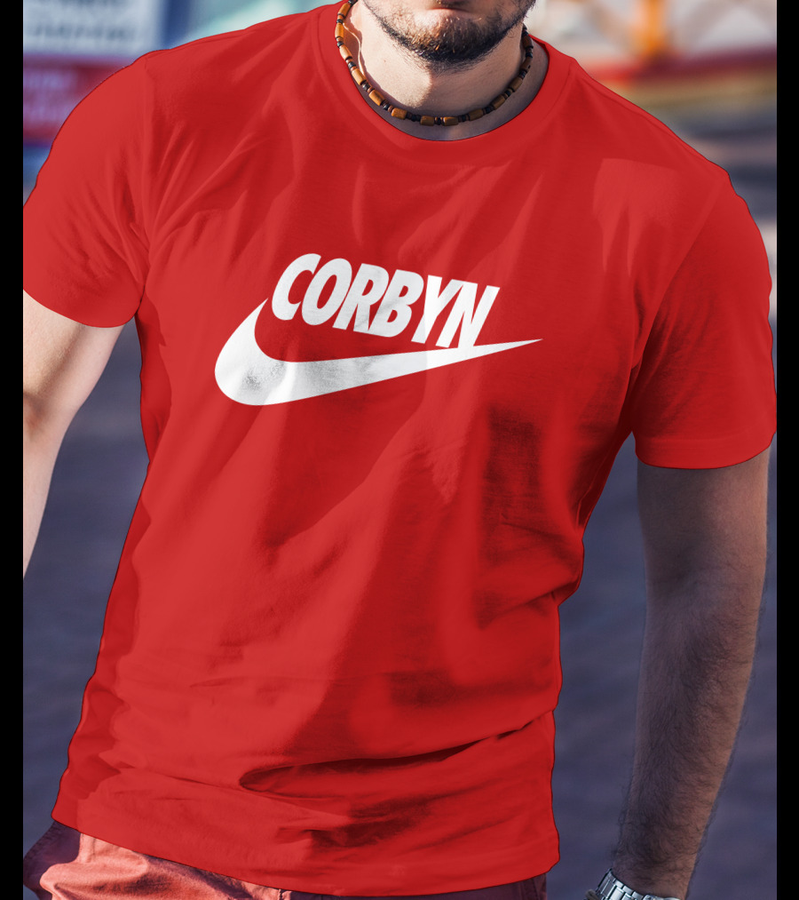 Corbyn Swoosh Parody Red T-Shirt