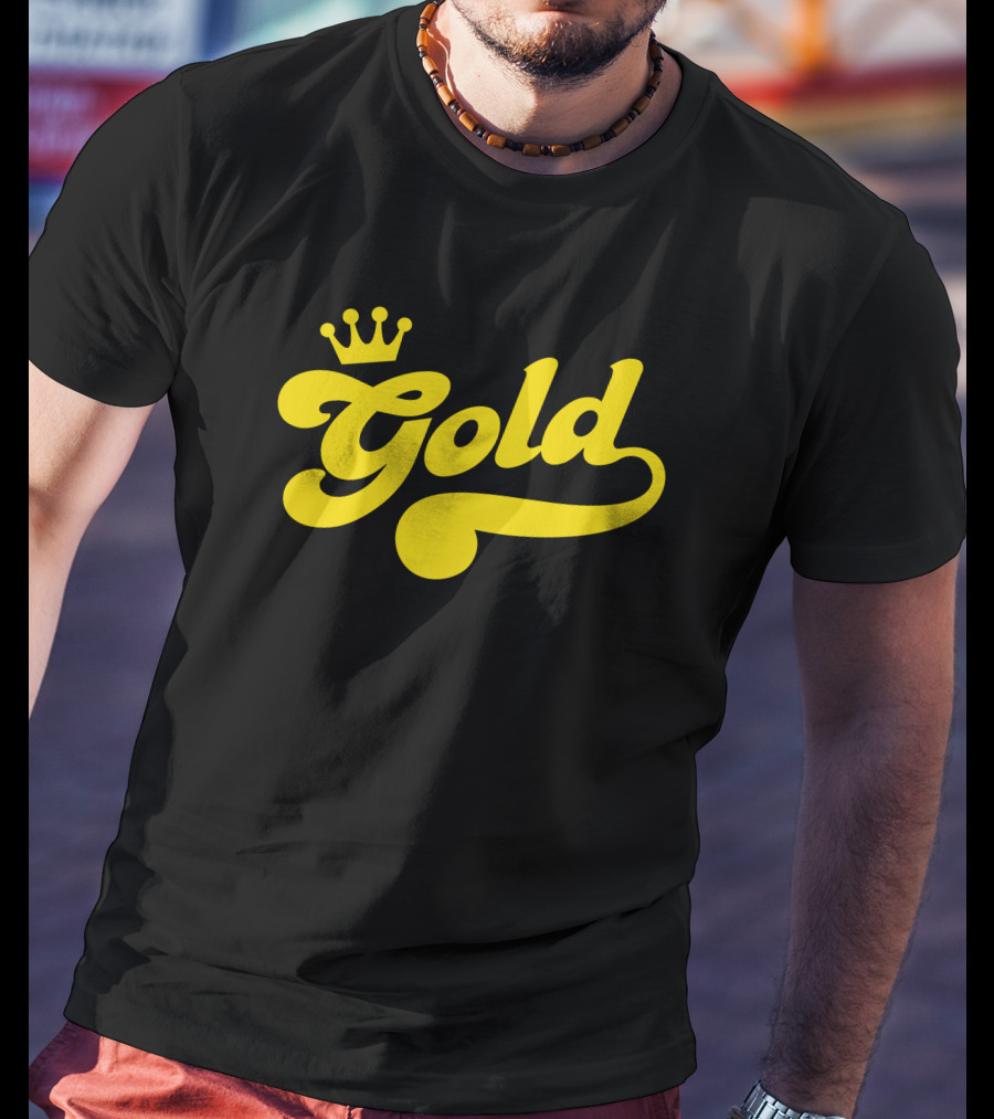 Lamar Jackson Gold Funko Crown T-Shirt