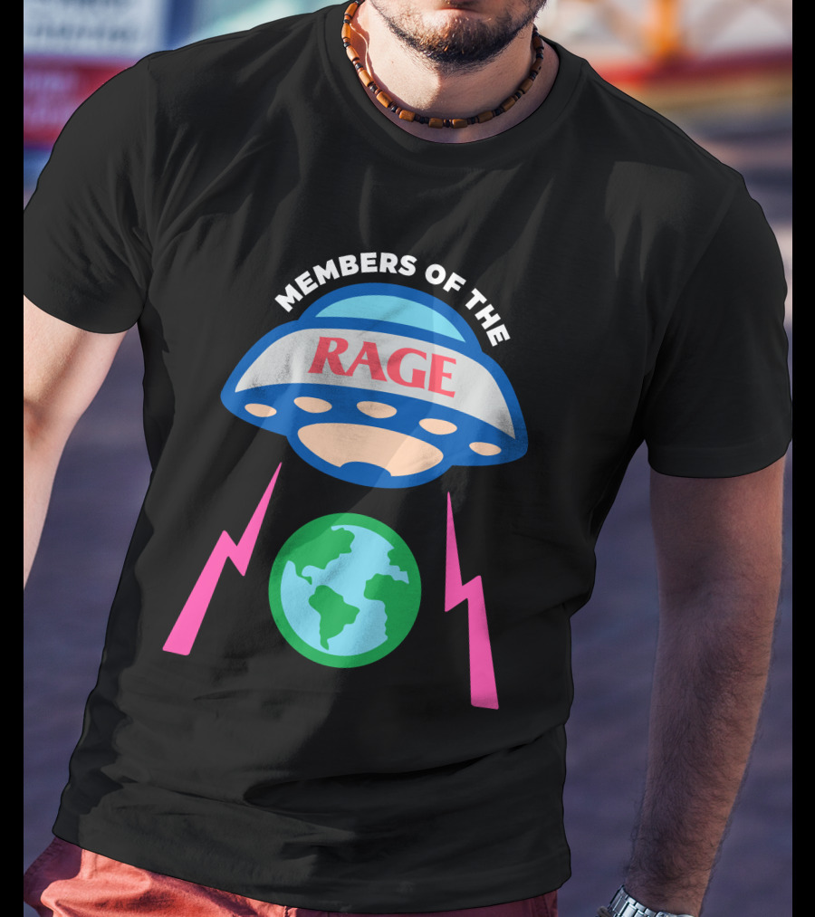 Members Of The Rage UFO Earth Lightning Bolt Kid Cudi T-Shirt