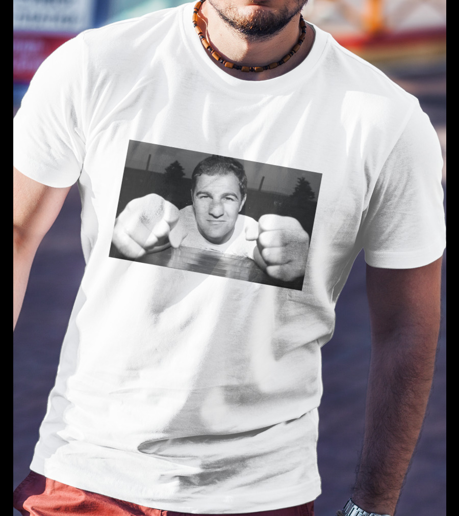 Jeff Garlin Rocky Marciano Boxing Legend Fists Up T-Shirt