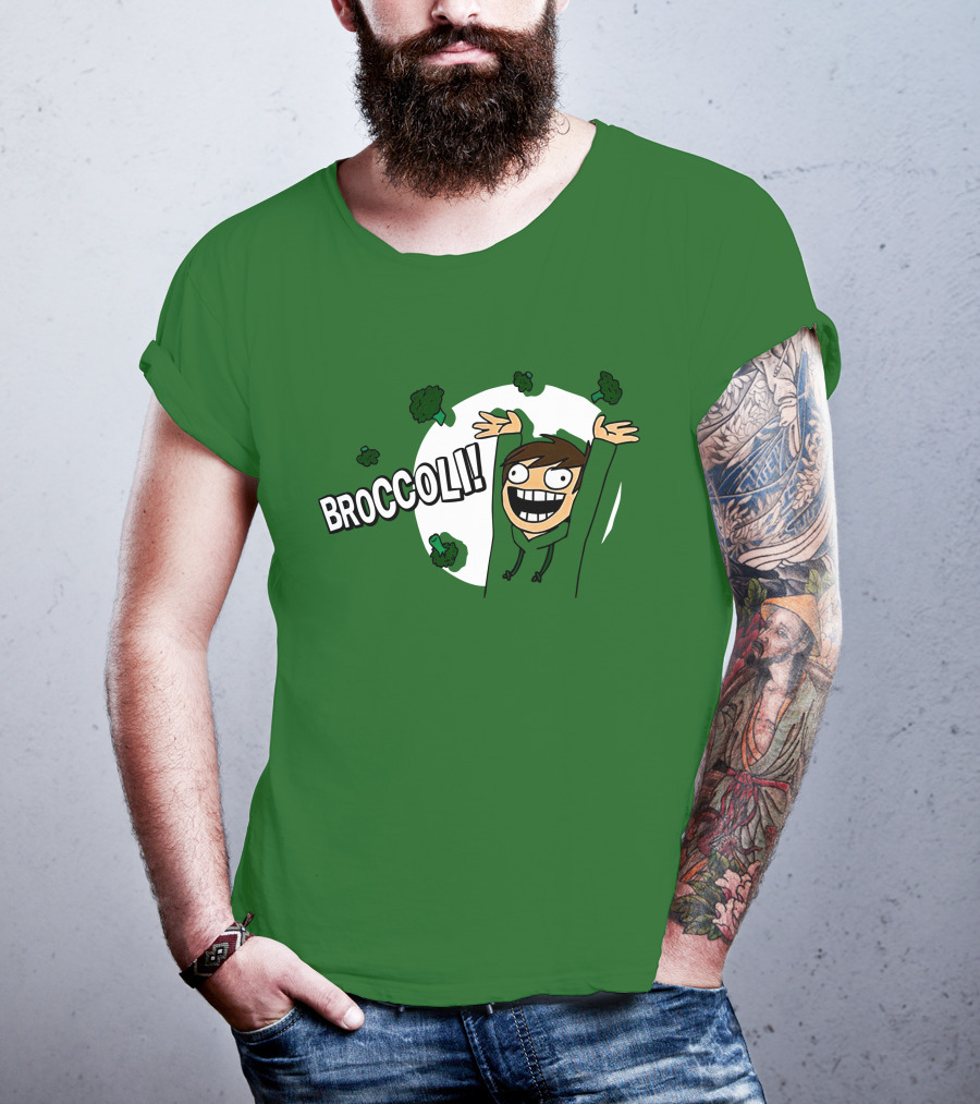 Eddsworld Broccoli Enthusiastic Character T-Shirt
