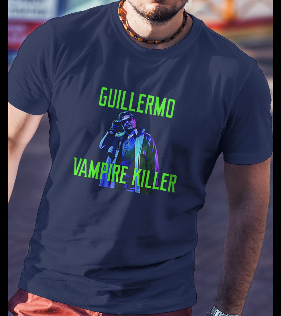 Guillermo Vampire Killer Harvey Guillen Neon Jacket Pose T-Shirt