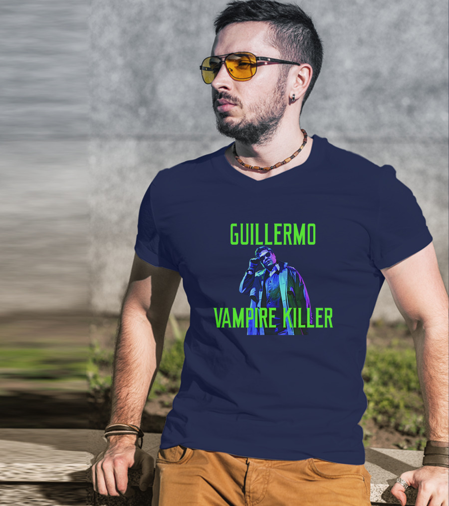 Guillermo Vampire Killer Harvey Guillen Neon Jacket Pose T-Shirt