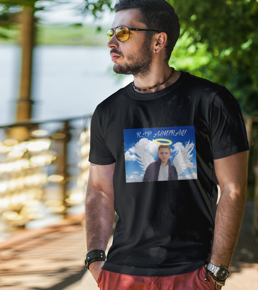 R.I.P. Ashtray Angel Wings Based Savage T-Shirt