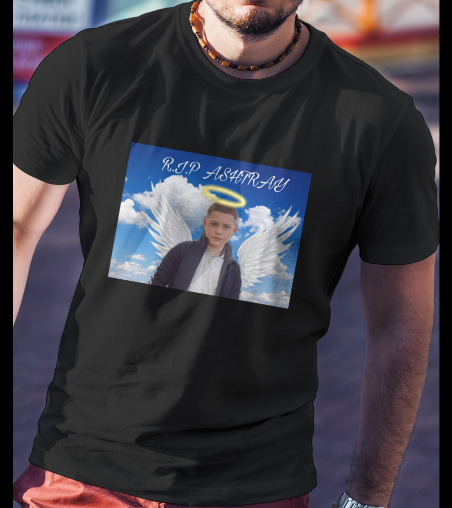 R.I.P. Ashtray Angel Wings Based Savage T-Shirt