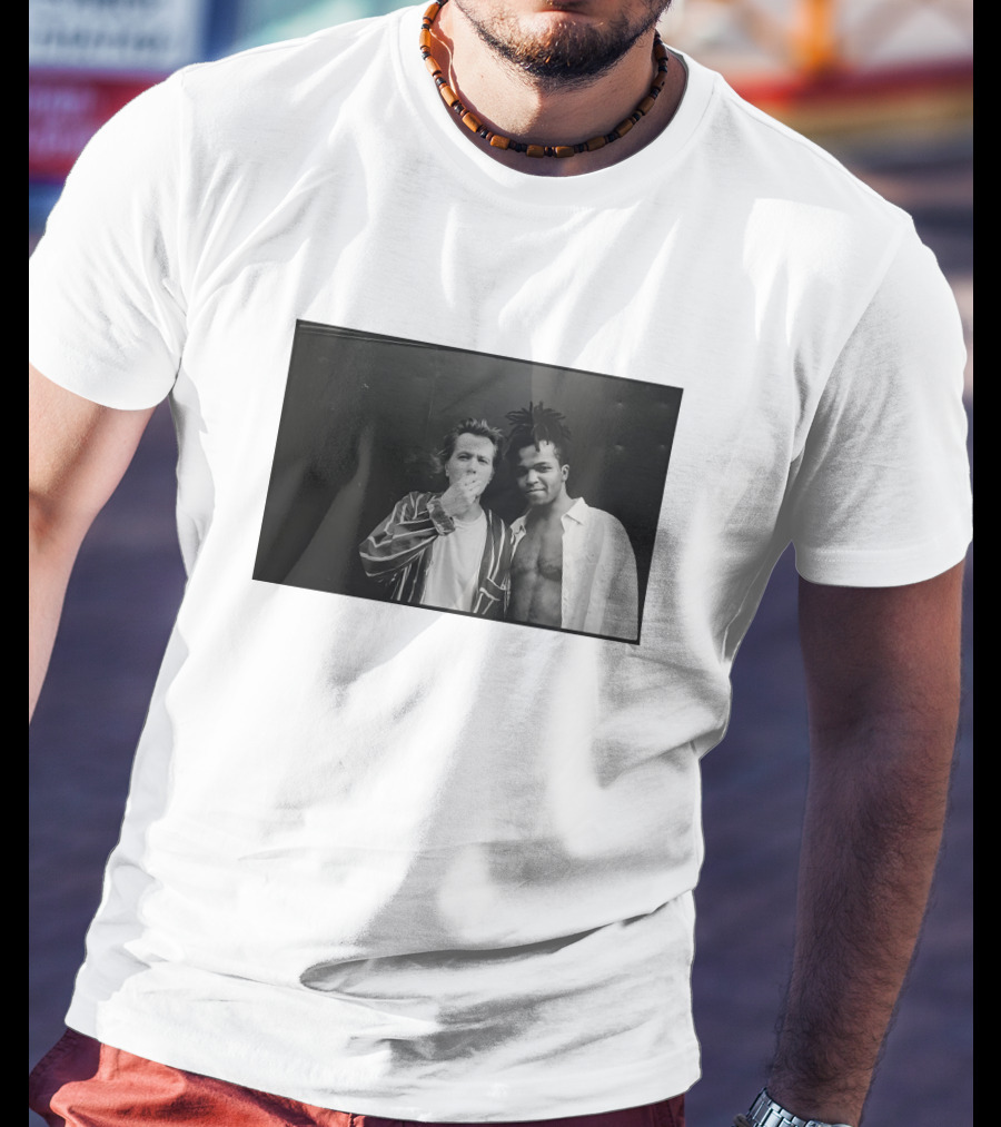 Jeffrey Wright Basquiat Two Gordons 1995 Gotham City Pass The Light Iconic Portrait Black And White Photography T-Shirt