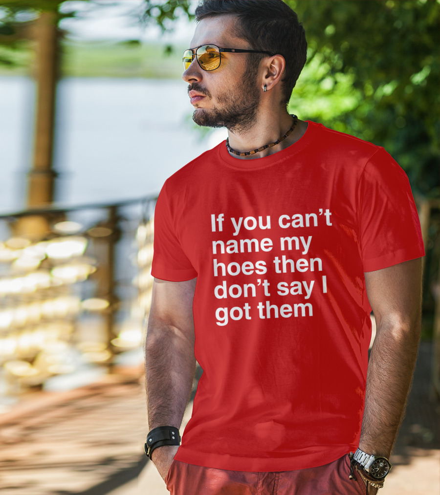 If You Can't Name My Hoes Then Don't Say I Got Them T-Shirt