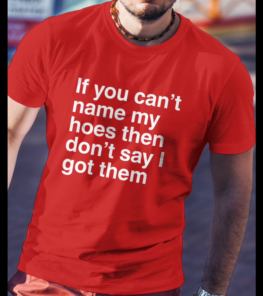 If You Can't Name My Hoes Then Don't Say I Got Them T-Shirt
