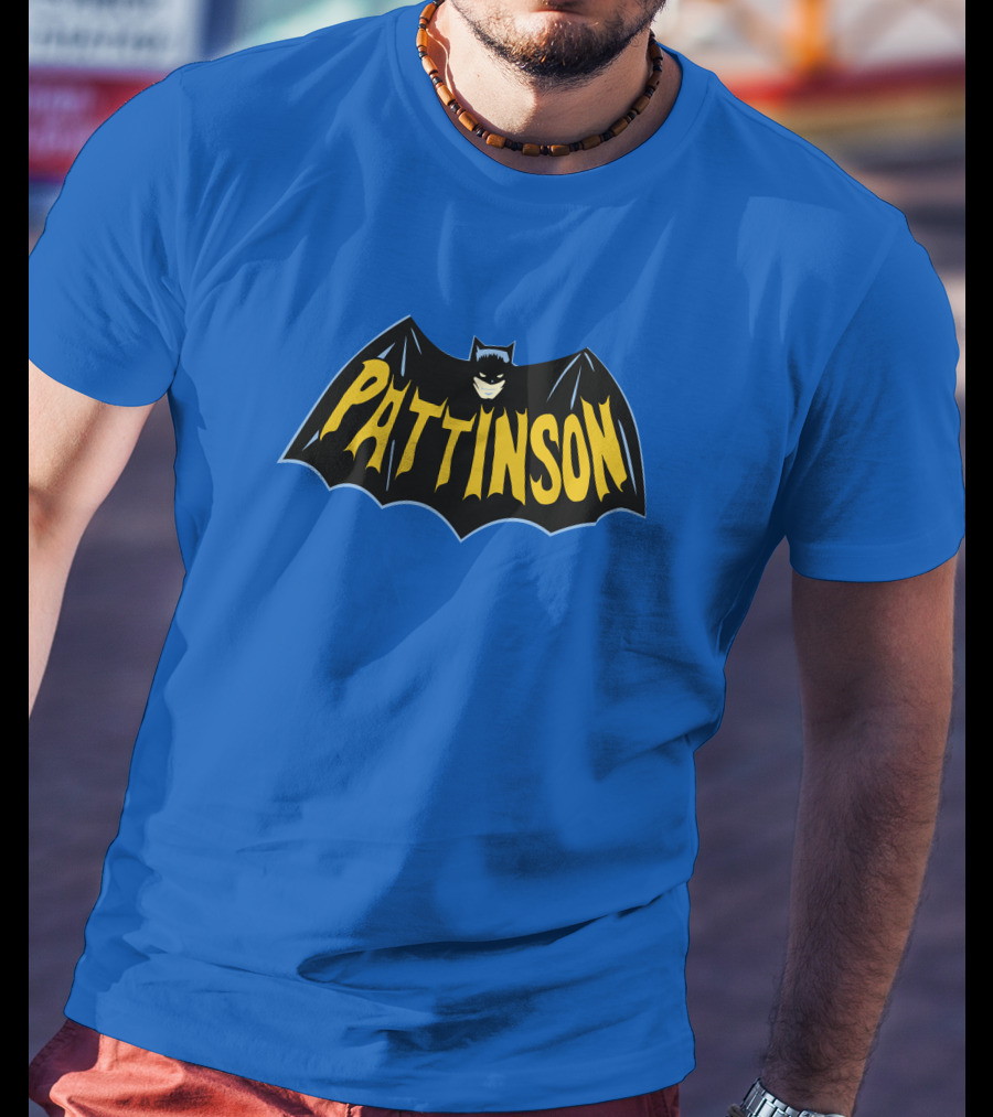 Pattinson Bat Logo Monochrome Comic T-Shirt