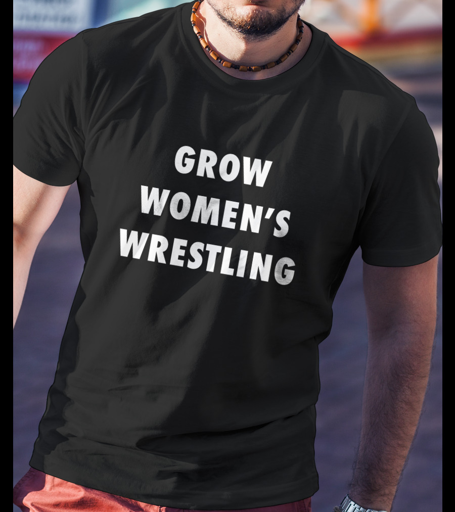 Quincy Monday Grow Women's Wrestling Bridge The D1vide D1 Advocacy T-Shirt