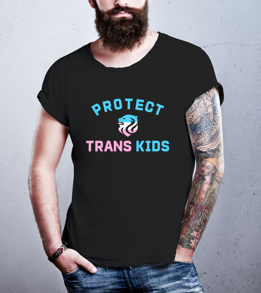 Protect Trans Kids Ol Reign Susie Rantz Kryptobanana Lion T-Shirt