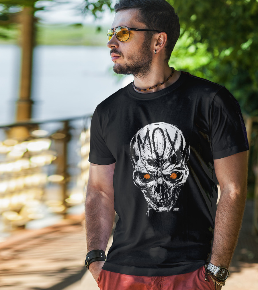 All Elite Wrestling AEW Jon Moxley MOX Skull Art Merch T-Shirt
