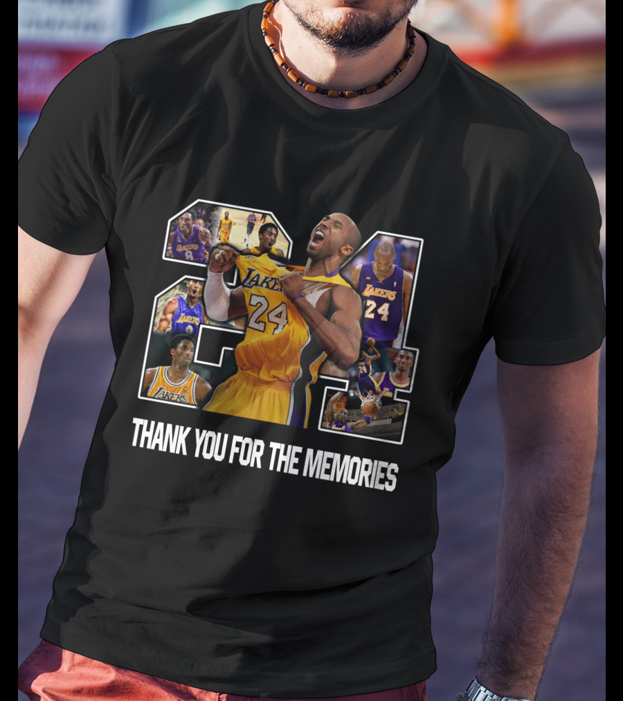 Kobe Bryant 24 Thank You For The Memories Lakers NBAcentral T-Shirt