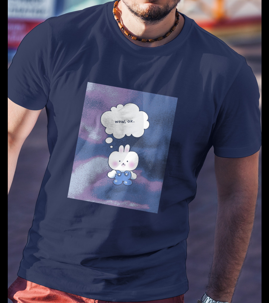 The Yetee Merch Wow Ok Thought Bubble Character T-Shirt