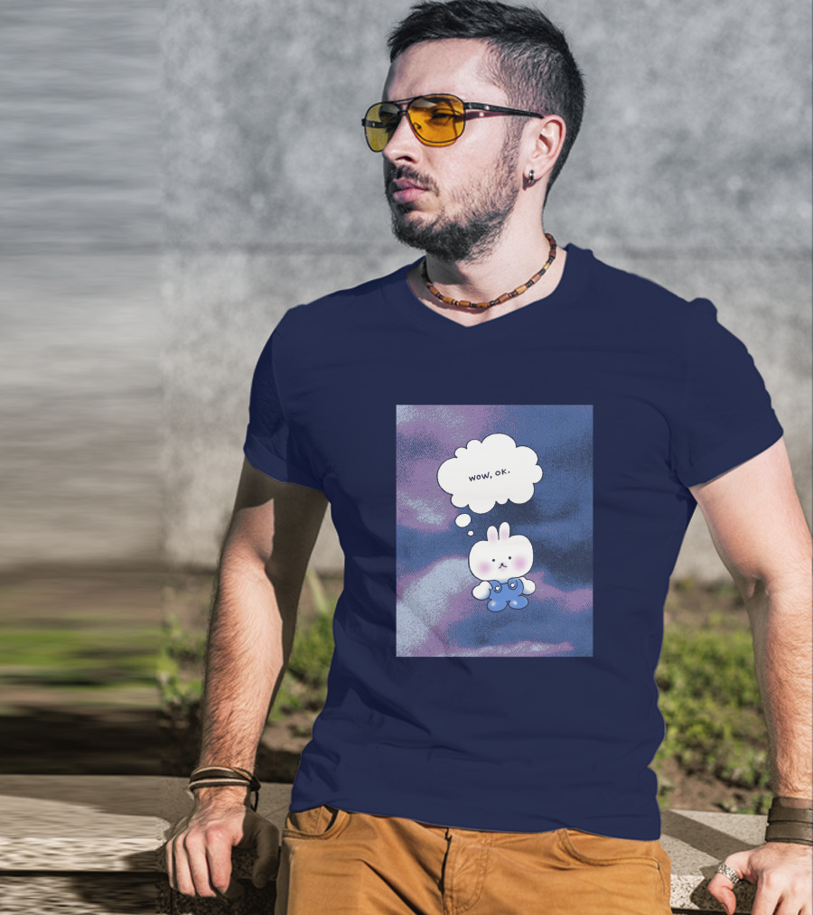 The Yetee Merch Wow Ok Thought Bubble Character T-Shirt