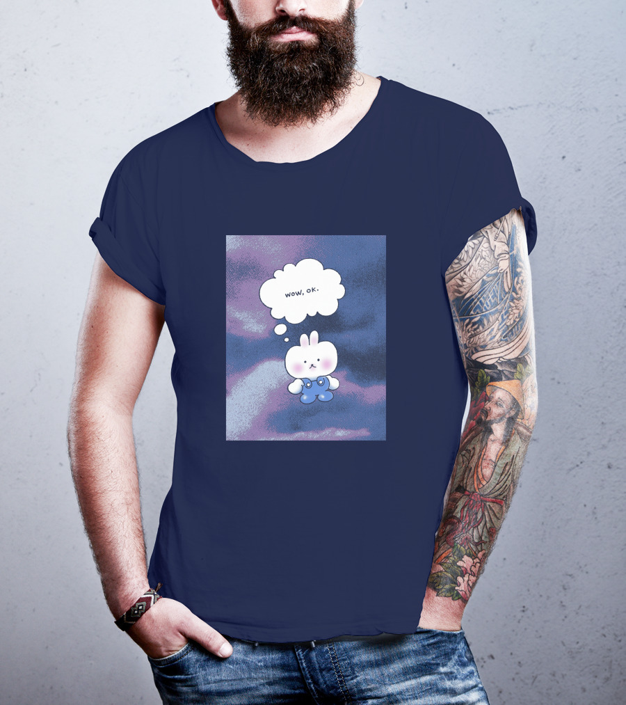 The Yetee Merch Wow Ok Thought Bubble Character T-Shirt