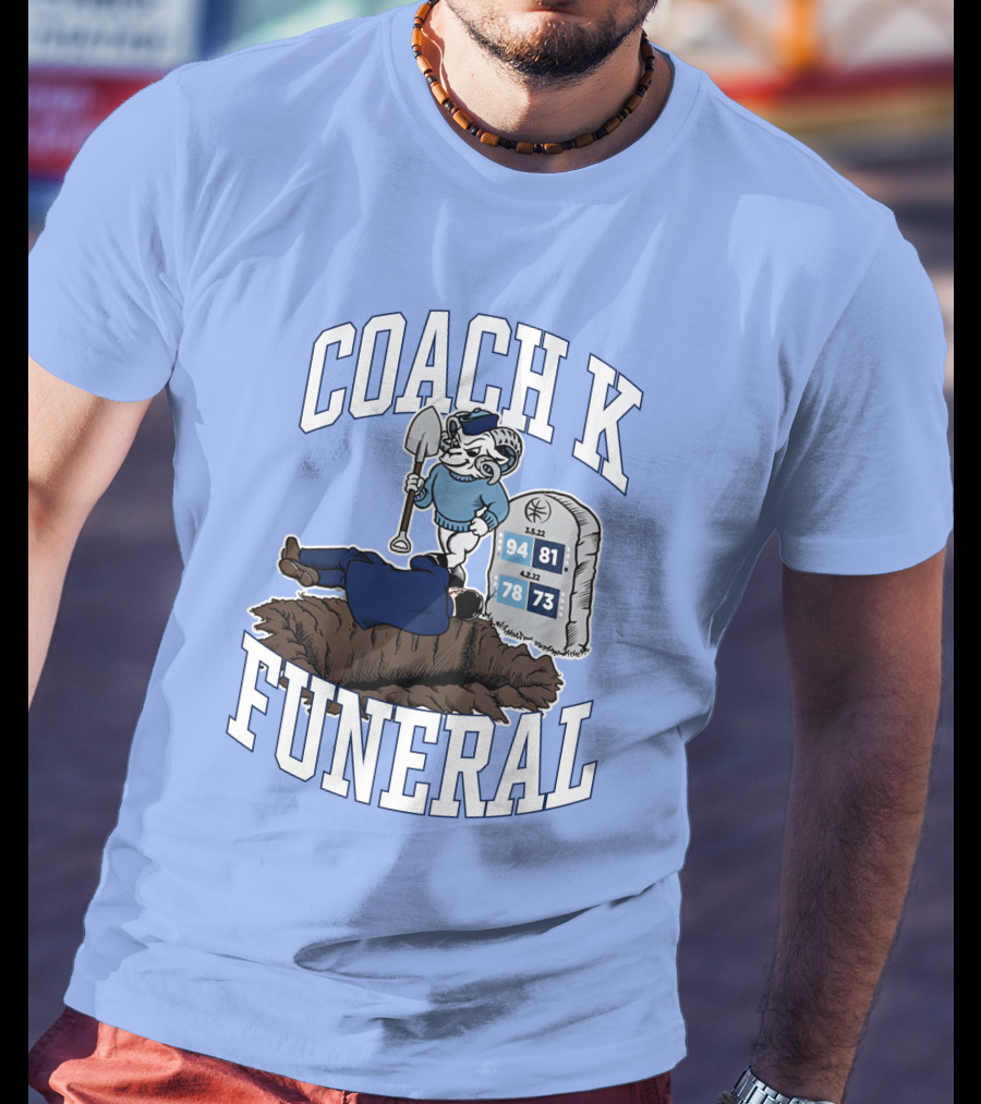 Coach K Funeral 94 81 78 73 Dave Portnoy T-Shirt