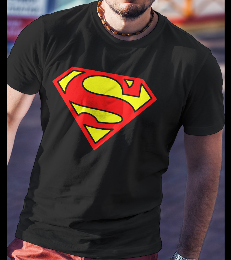DC Comics Womens Superman Varsity Football S Shield T-Shirt