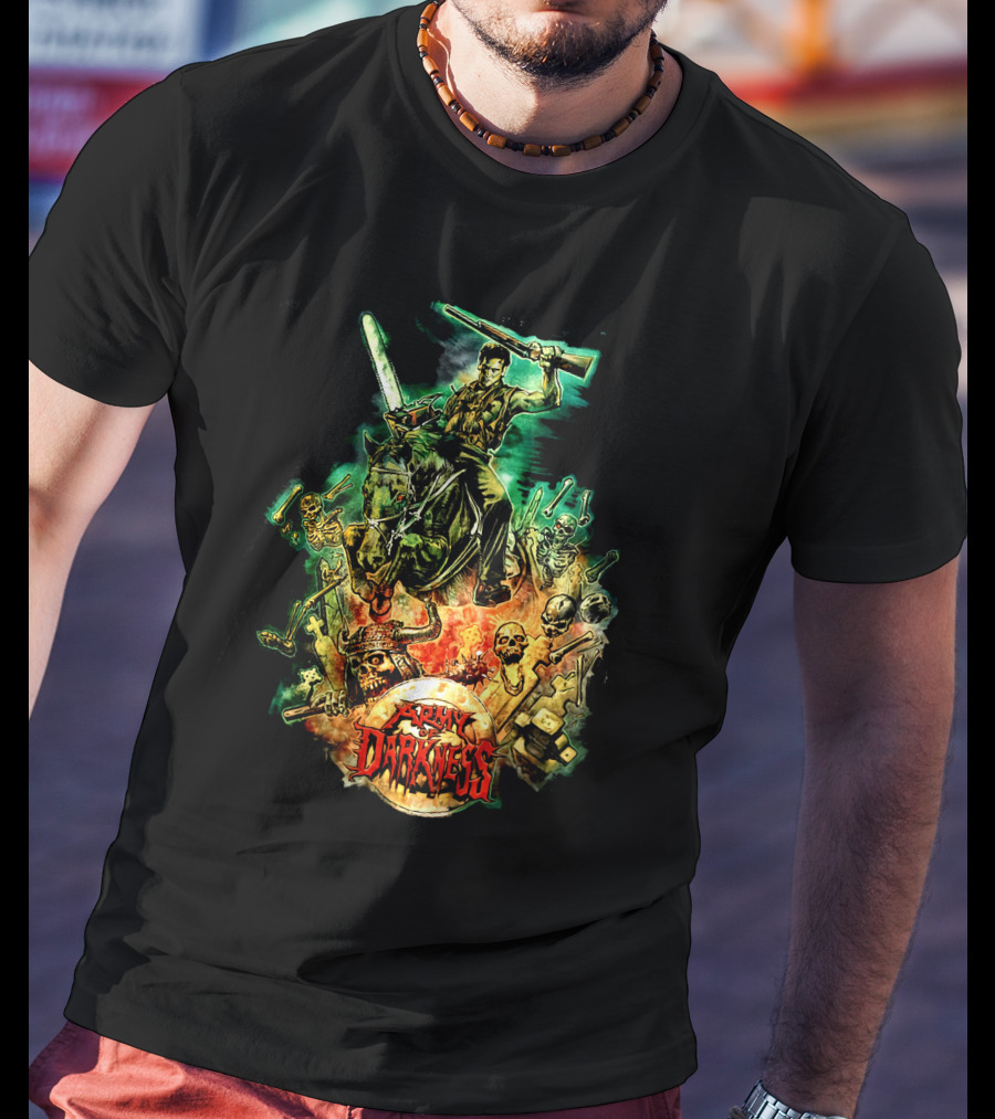 Army Of Darkness Battle Scene By Graham Humphreys T-Shirt