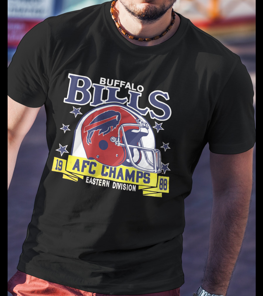 Buffalo Bills 1988 AFC Champs Eastern Division Vintage Helmet T-Shirt