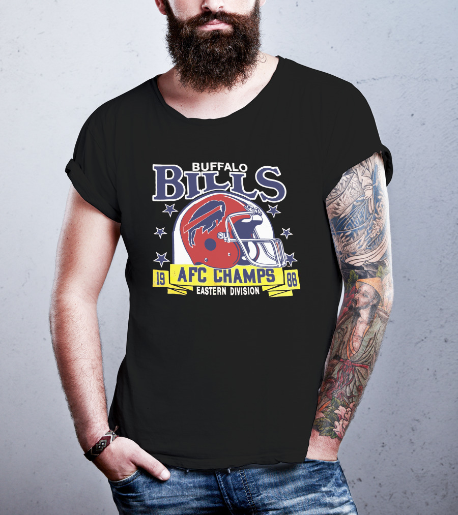 Buffalo Bills 1988 AFC Champs Eastern Division Vintage Helmet T-Shirt