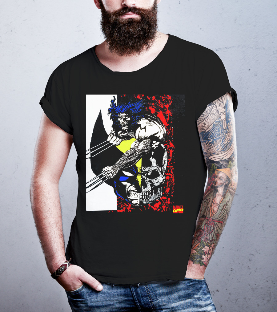 Vtg. Wolverine 1993 Marvel Comics X-Men Claws Red Skull T-Shirt